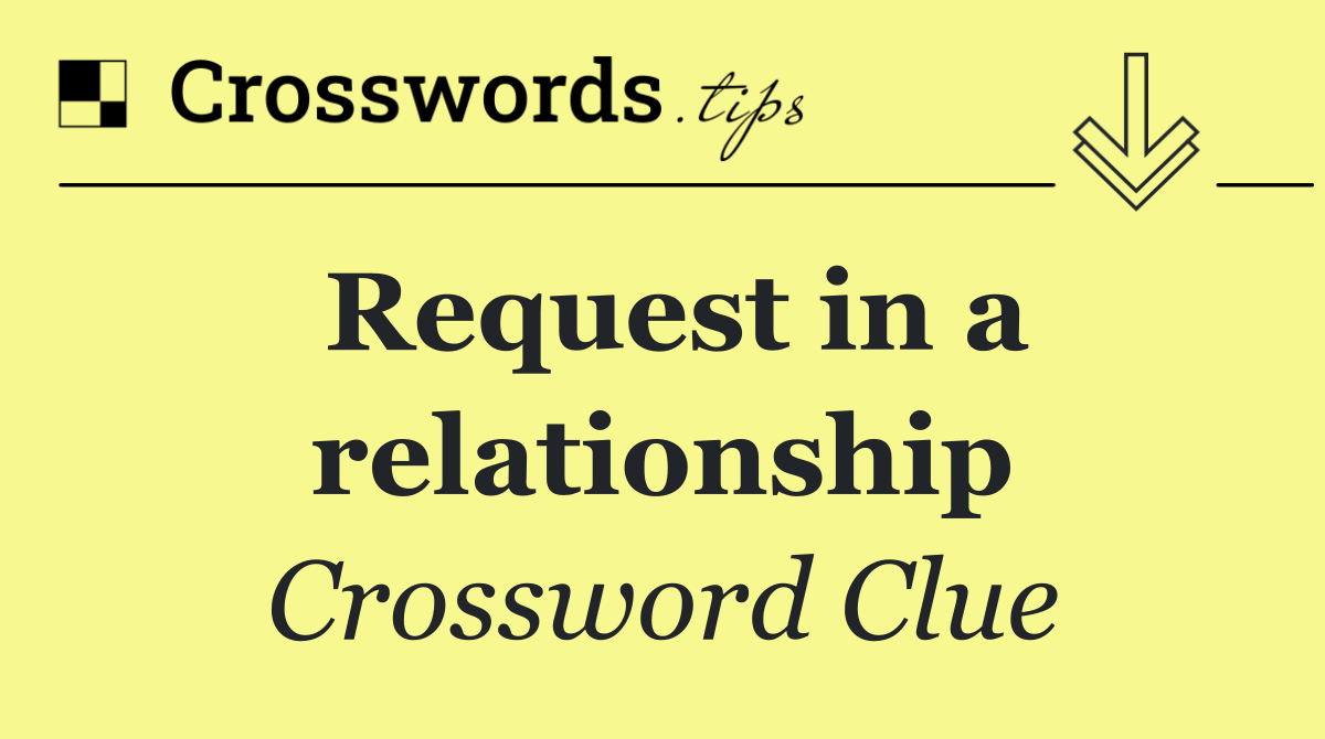Request in a relationship