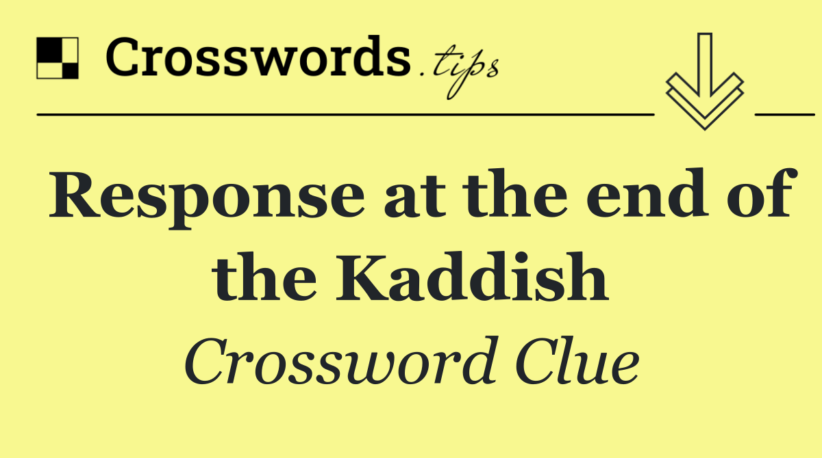 Response at the end of the Kaddish