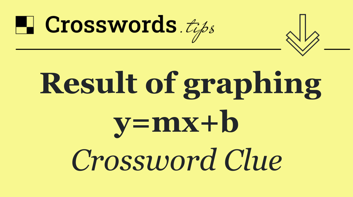 Result of graphing y=mx+b