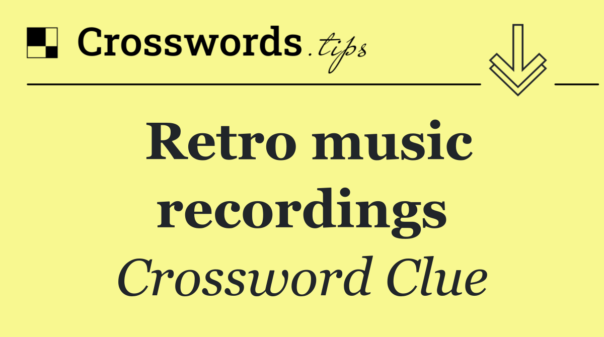 Retro music recordings