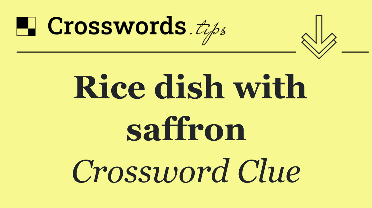 Rice dish with saffron
