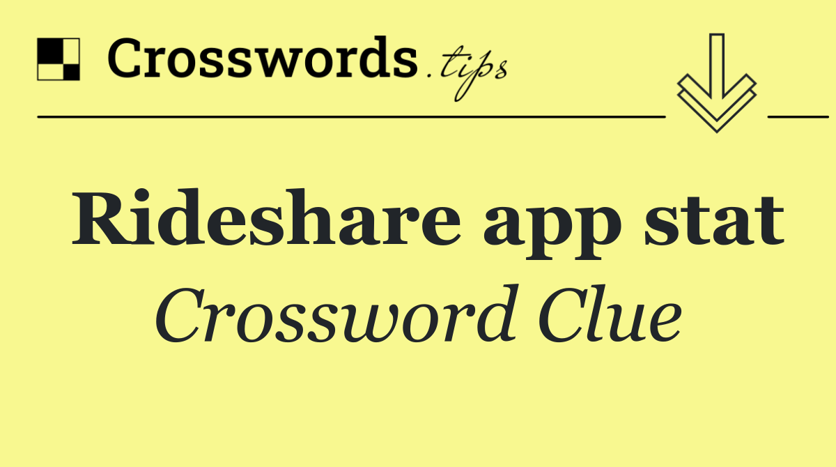 Rideshare app stat