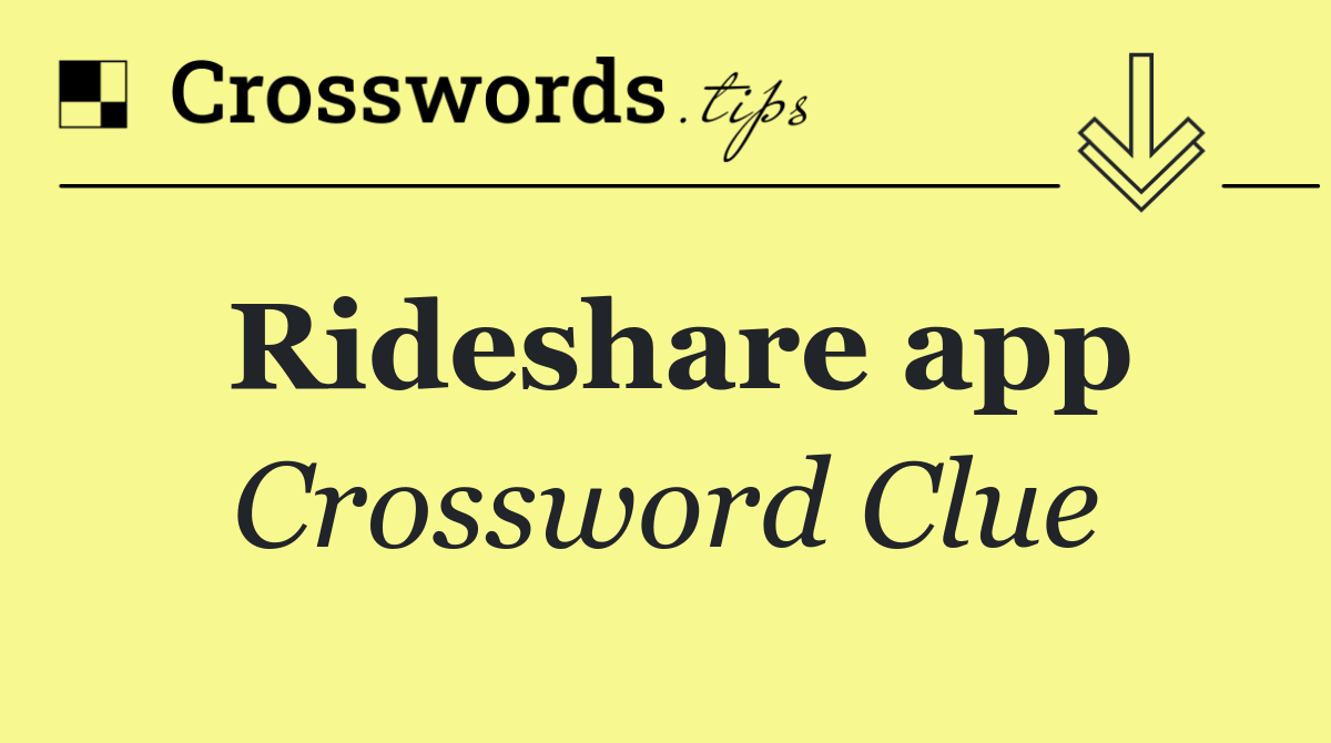 Rideshare app