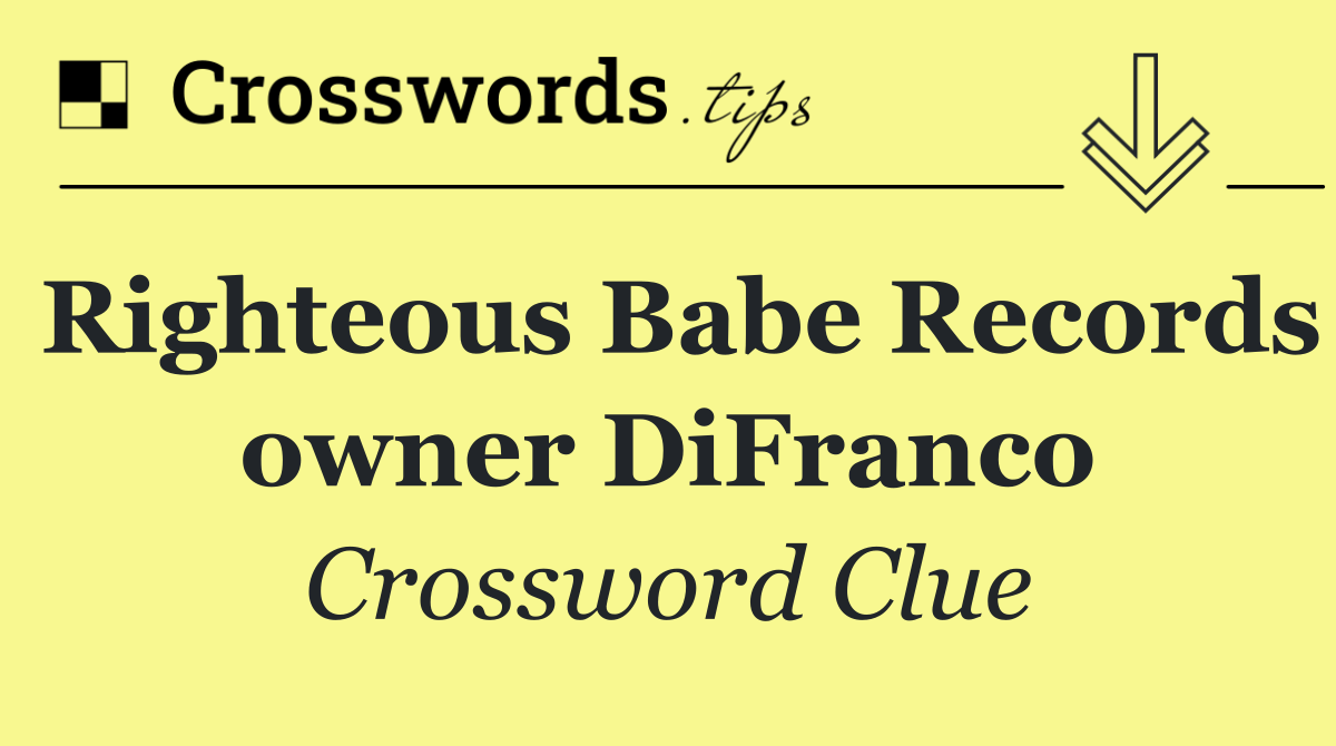 Righteous Babe Records owner DiFranco