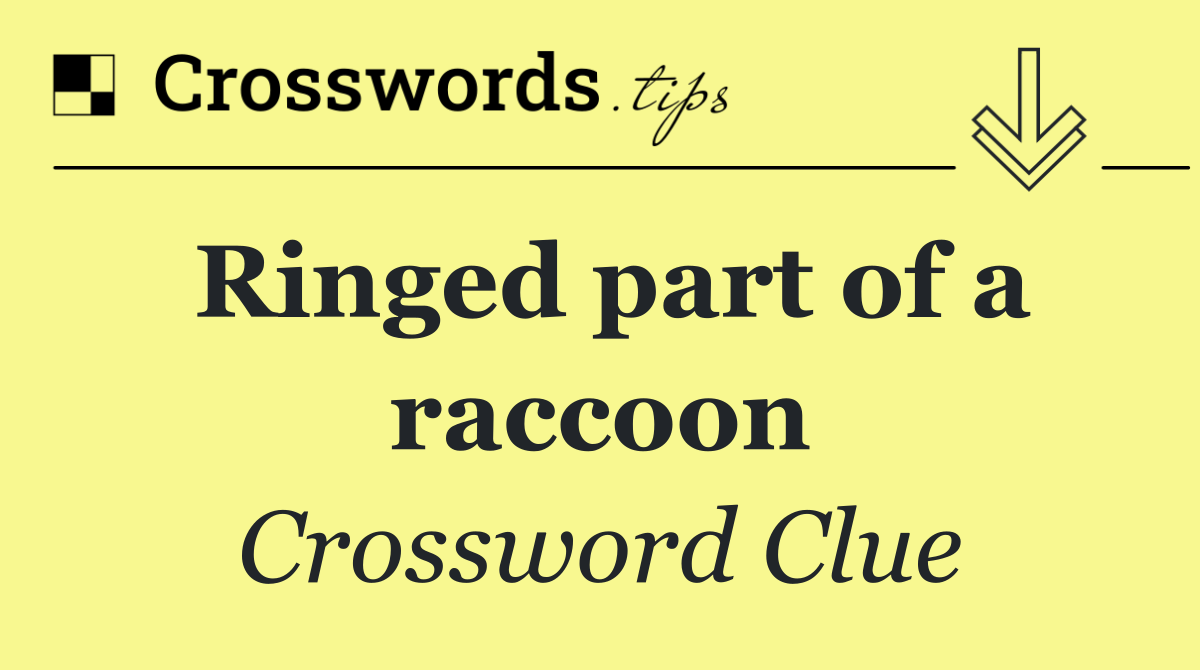 Ringed part of a raccoon