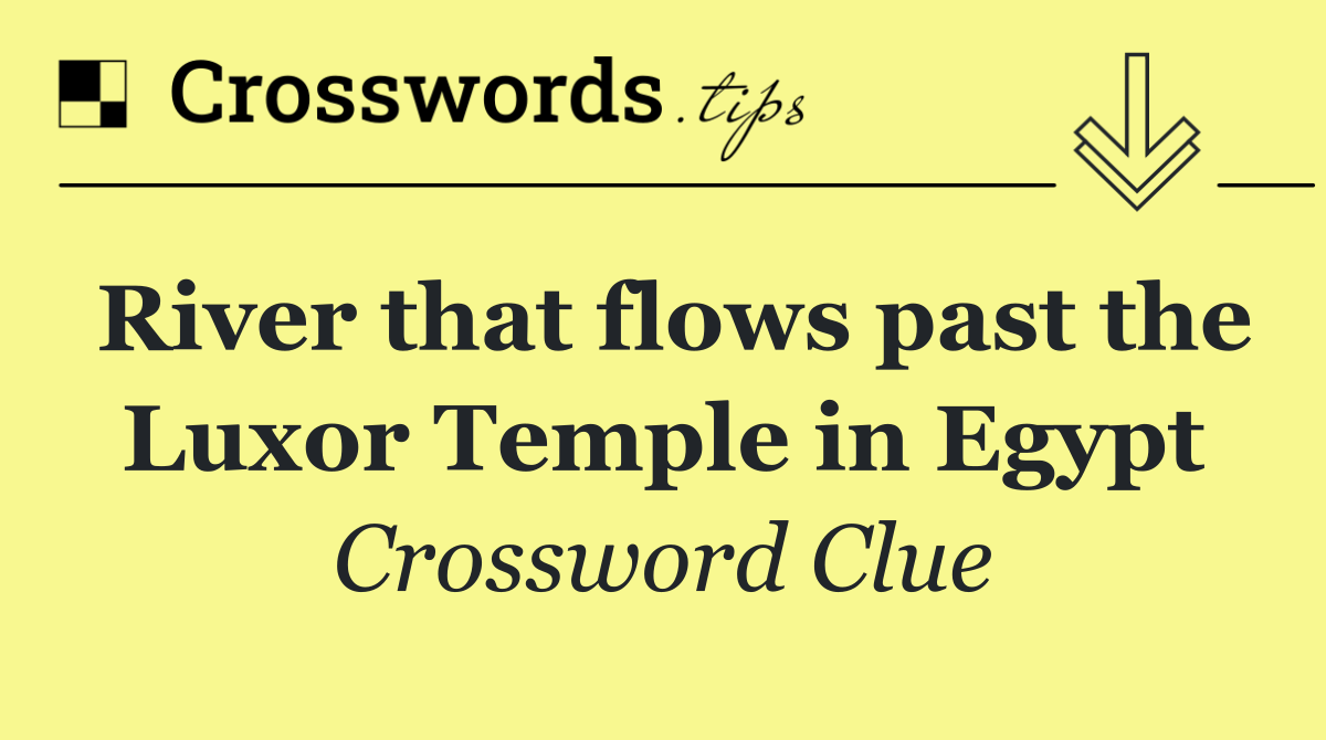 River that flows past the Luxor Temple in Egypt