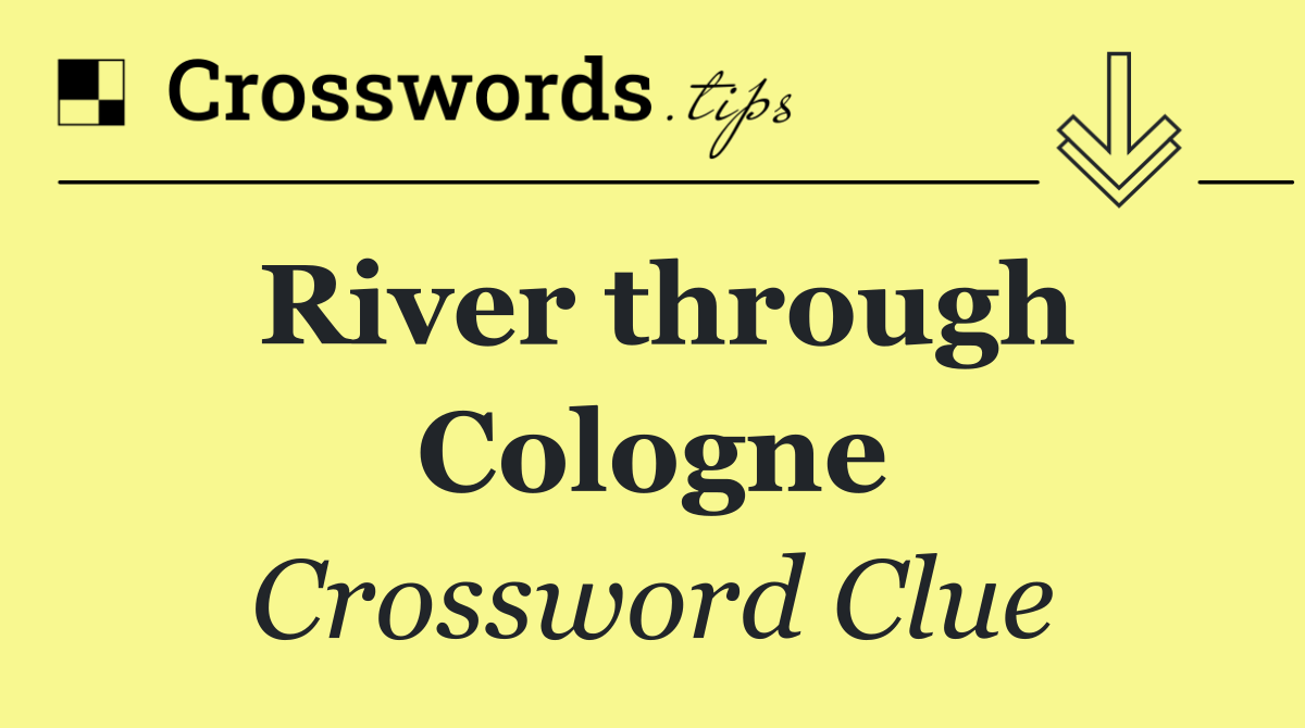 River through Cologne