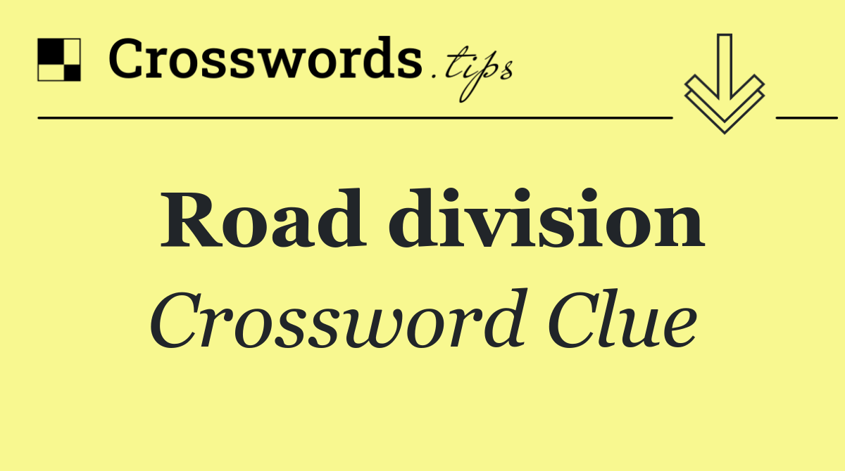 Road division