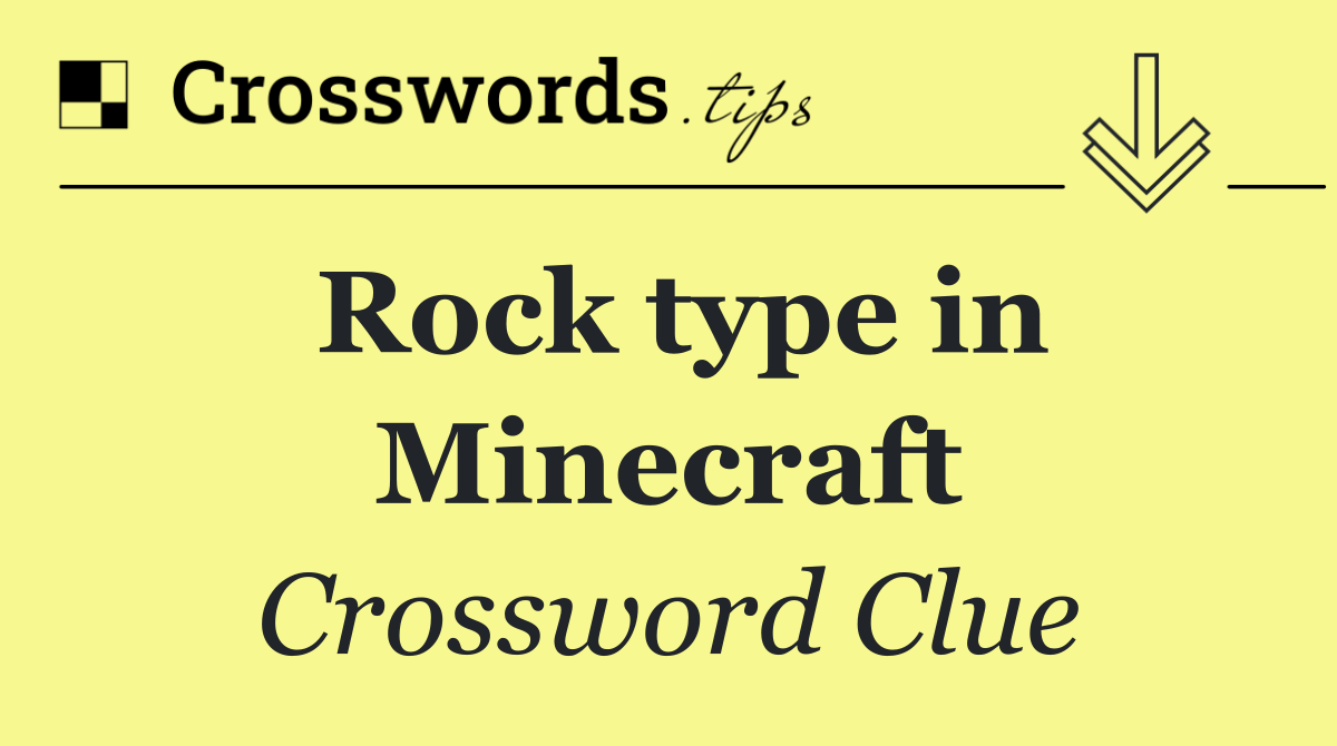 Rock type in Minecraft