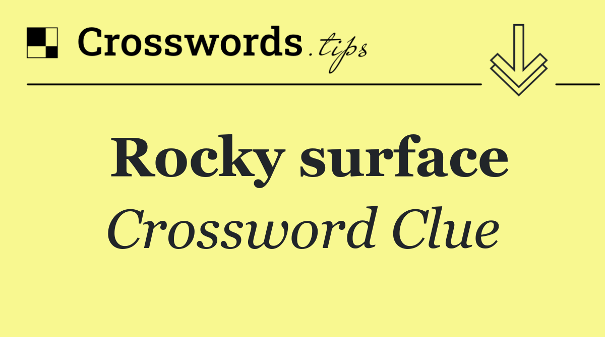 Rocky surface