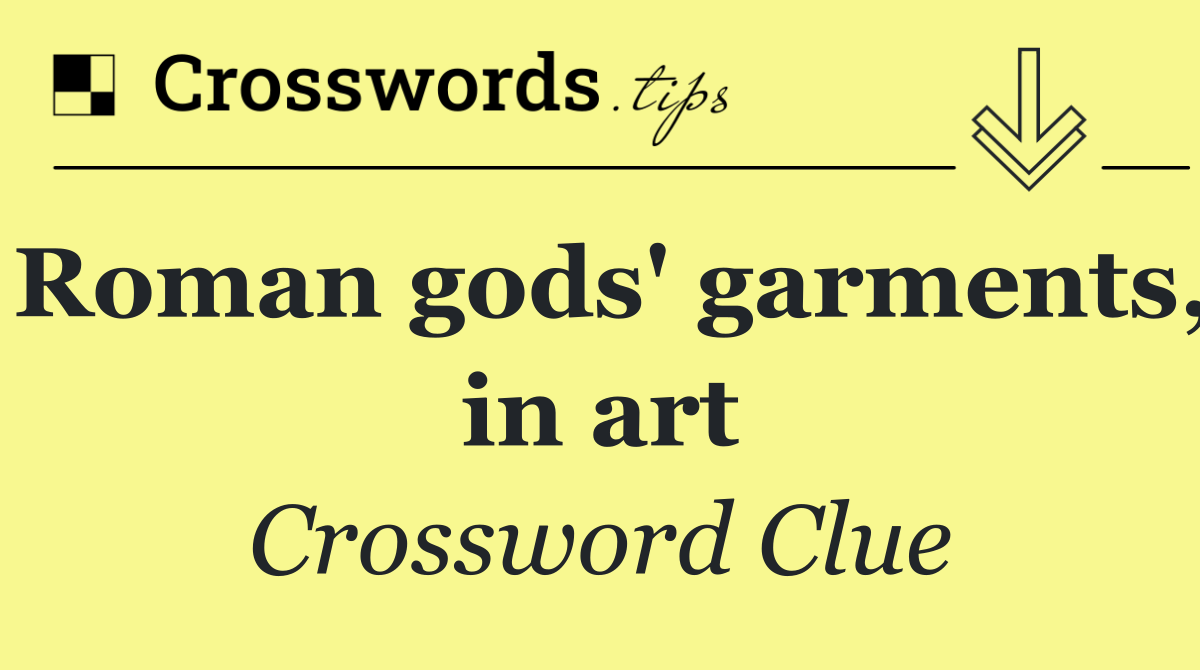 Roman gods' garments, in art