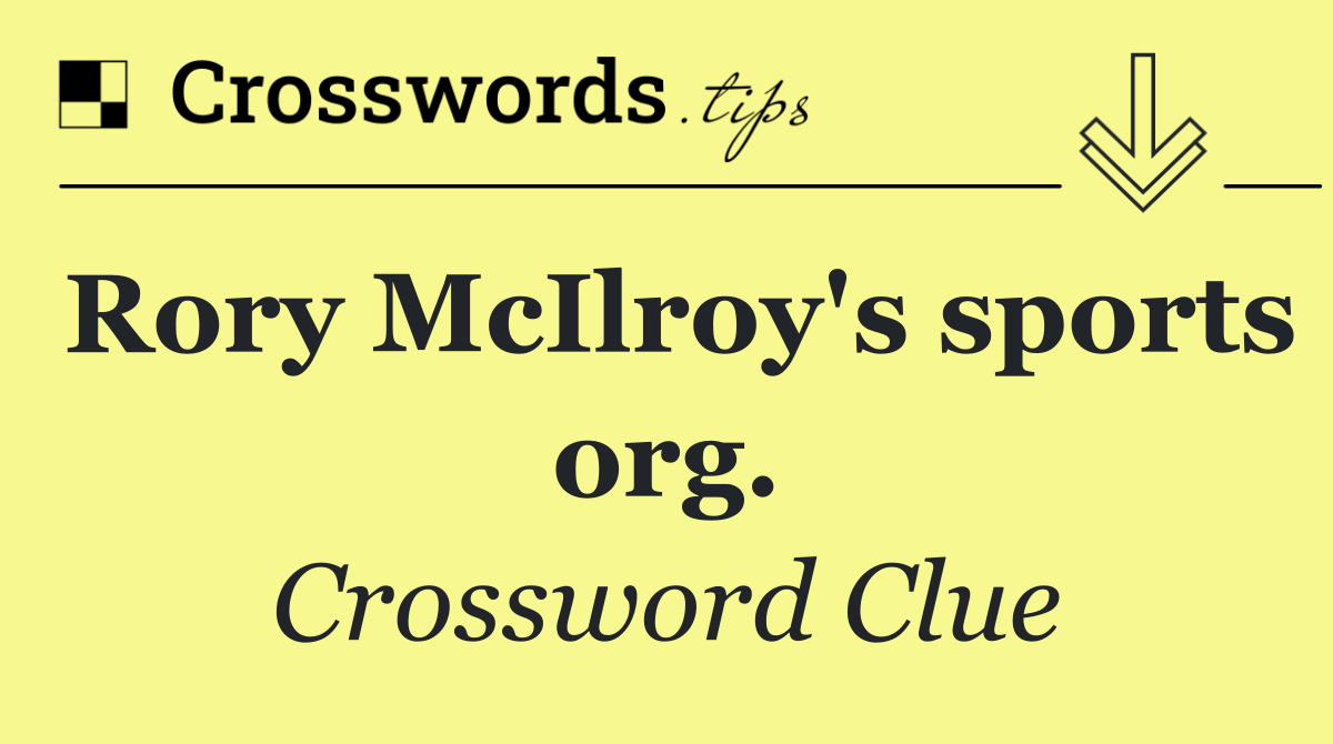 Rory McIlroy's sports org.