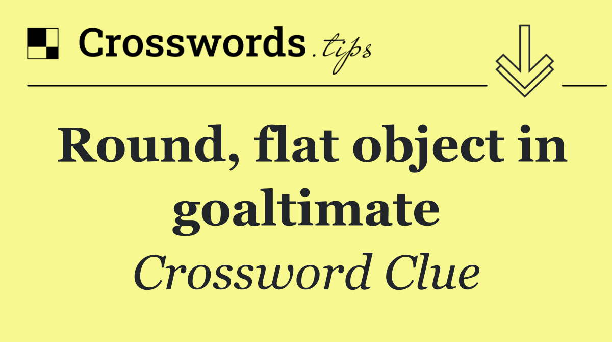 Round, flat object in goaltimate