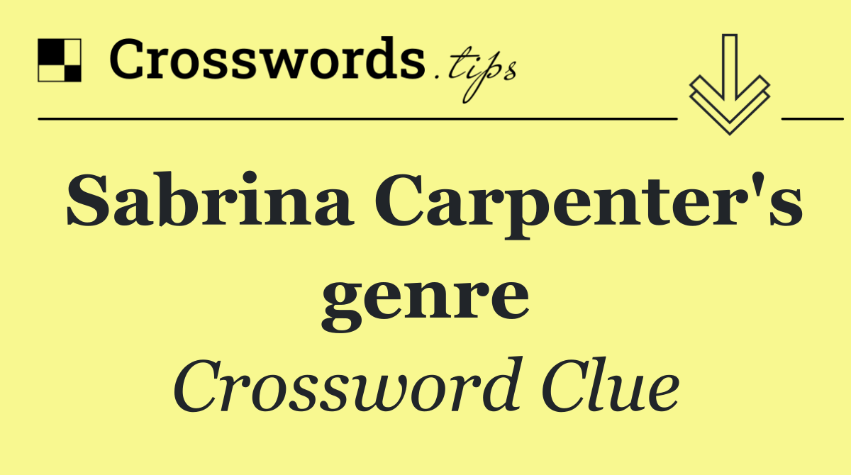 Sabrina Carpenter's genre
