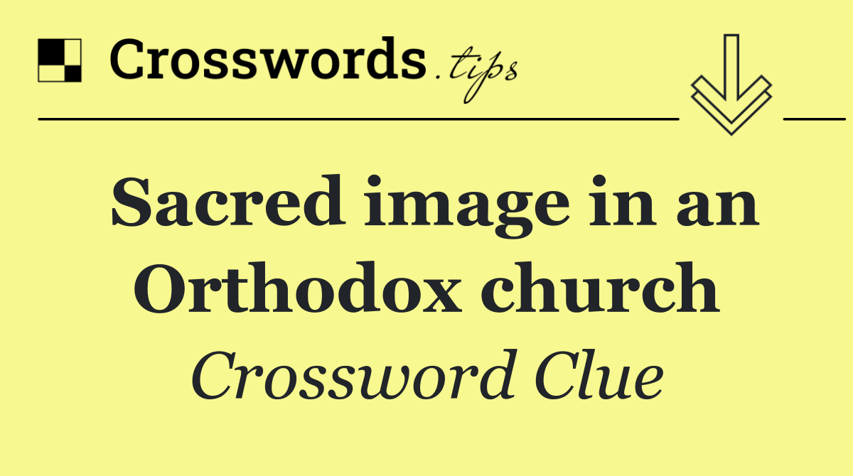 Sacred image in an Orthodox church