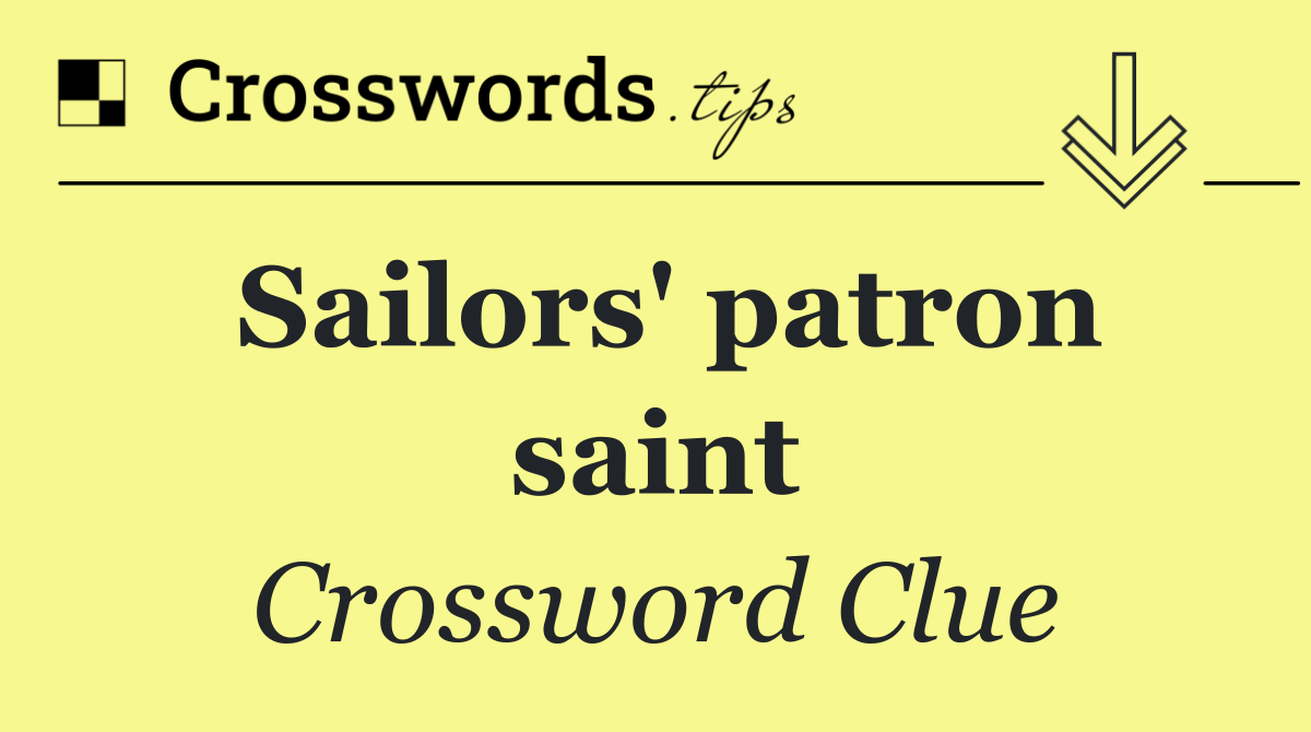 Sailors' patron saint