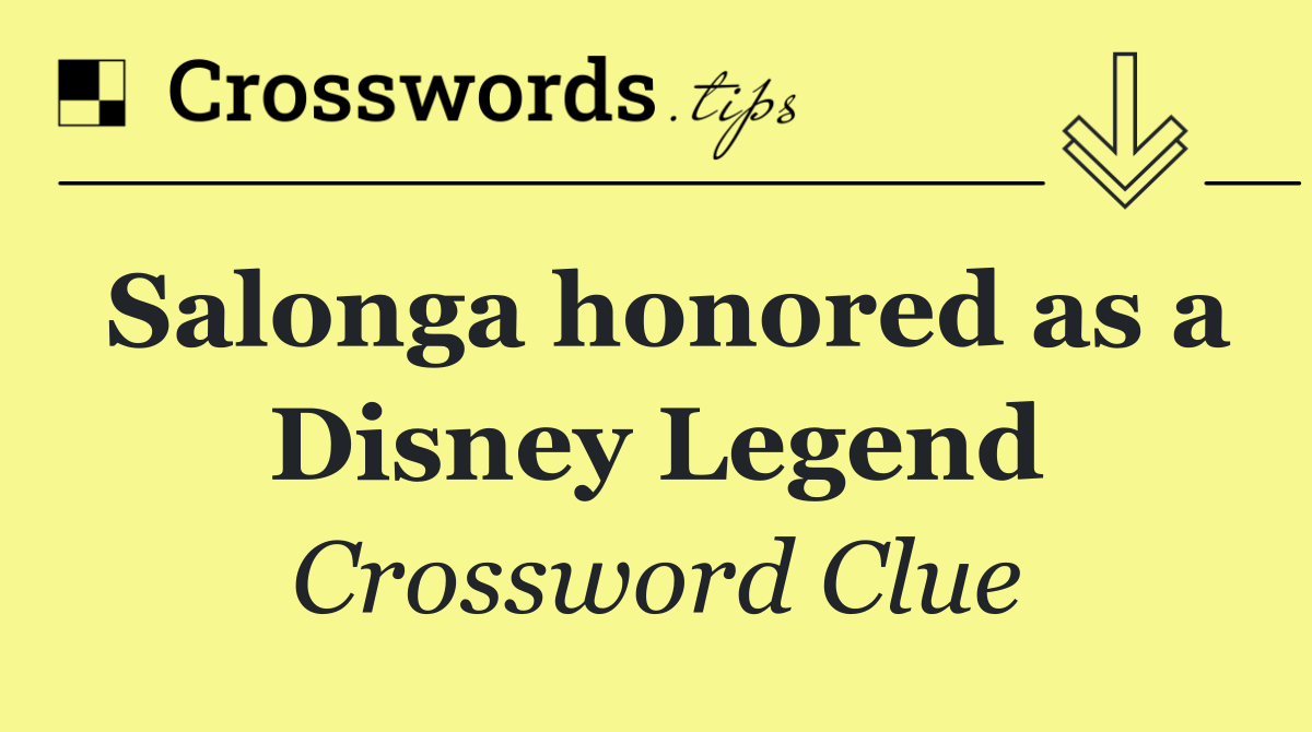 Salonga honored as a Disney Legend