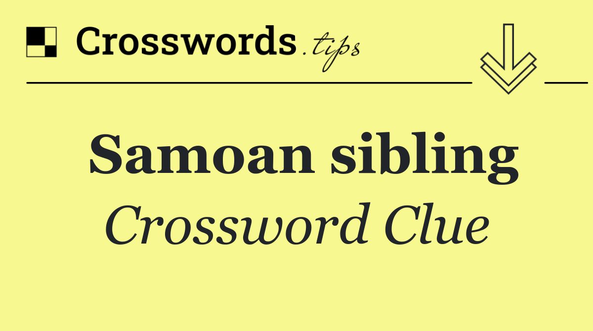 Samoan sibling