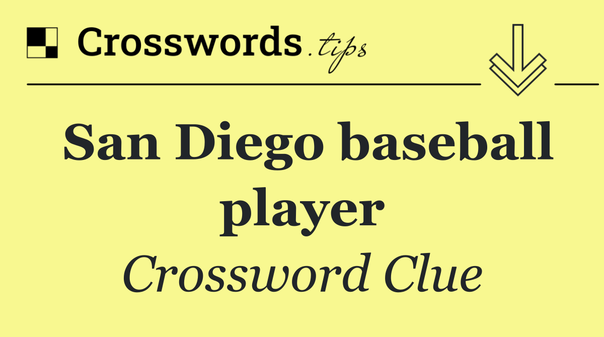 San Diego baseball player