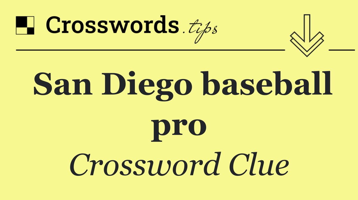 San Diego baseball pro