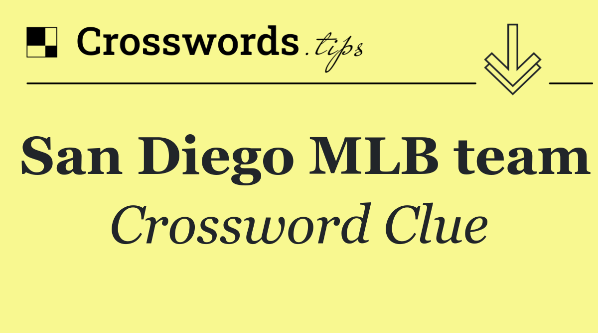 San Diego MLB team
