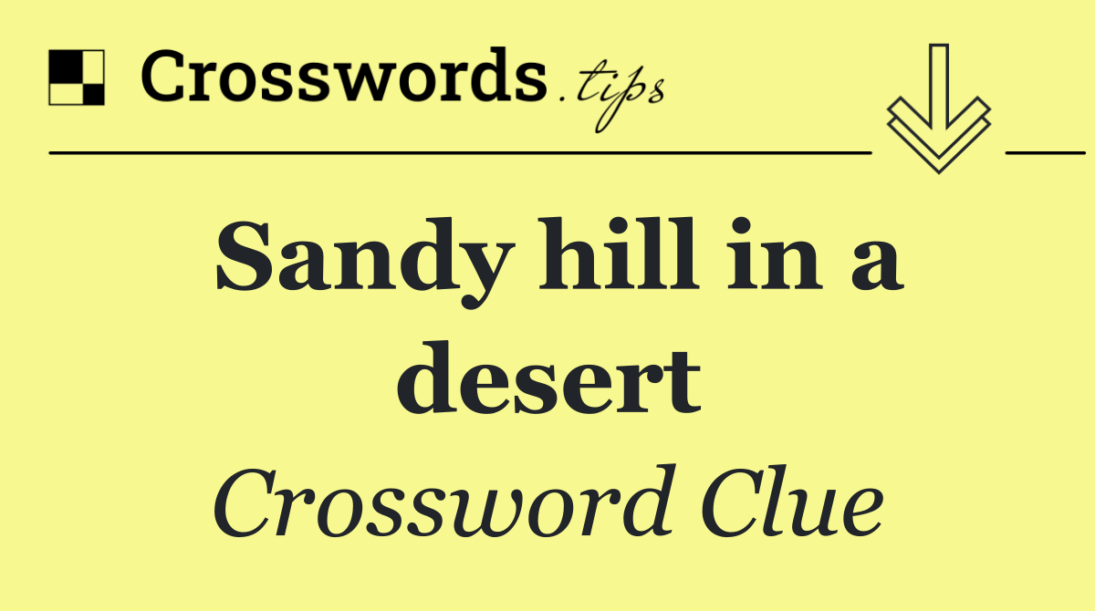 Sandy hill in a desert