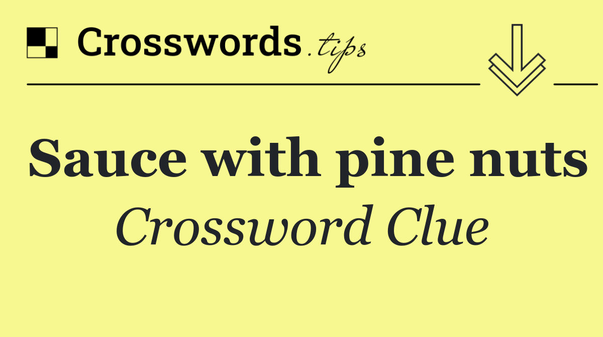 Sauce with pine nuts