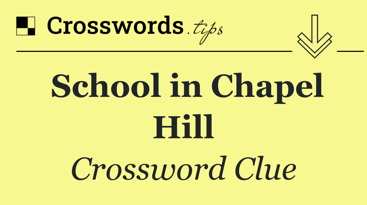 School in Chapel Hill