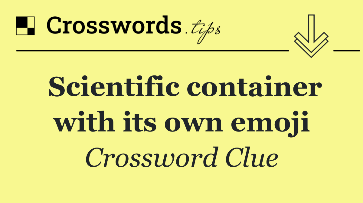 Scientific container with its own emoji