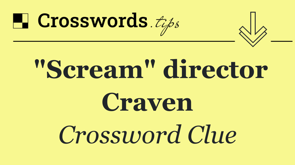 "Scream" director Craven