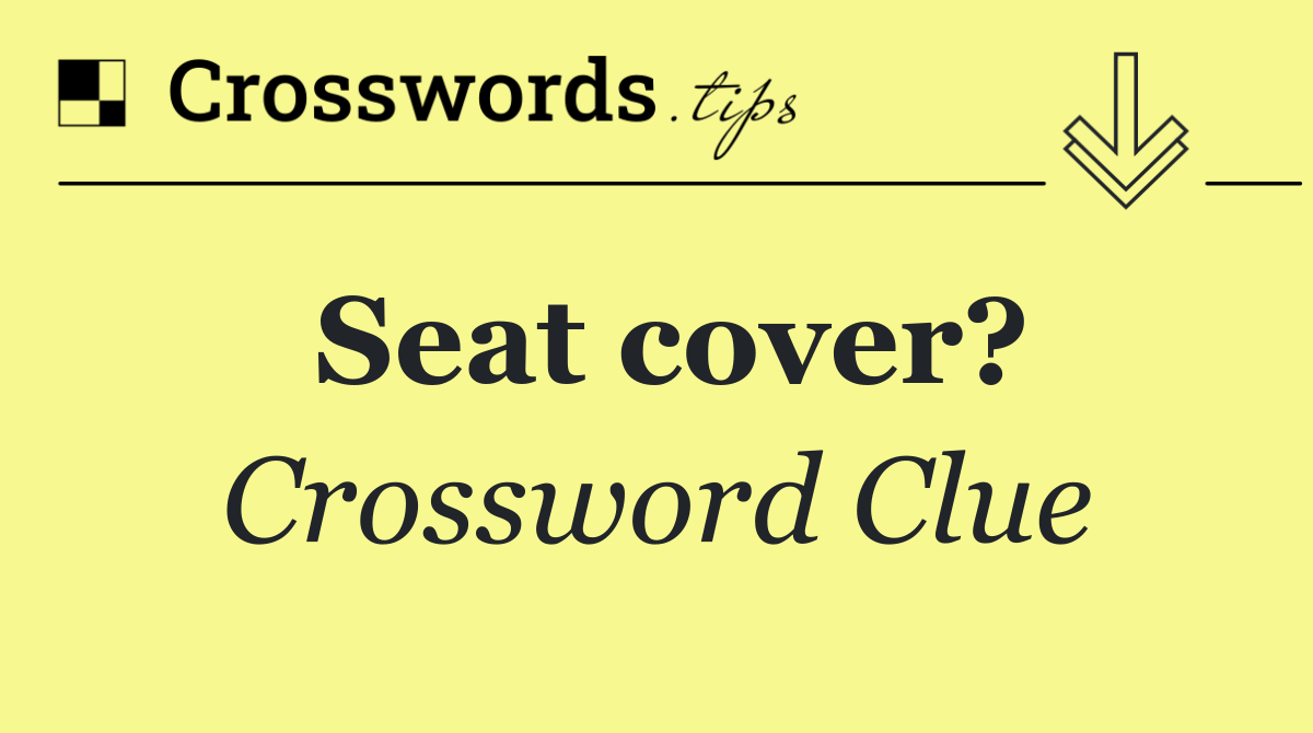 Seat cover?