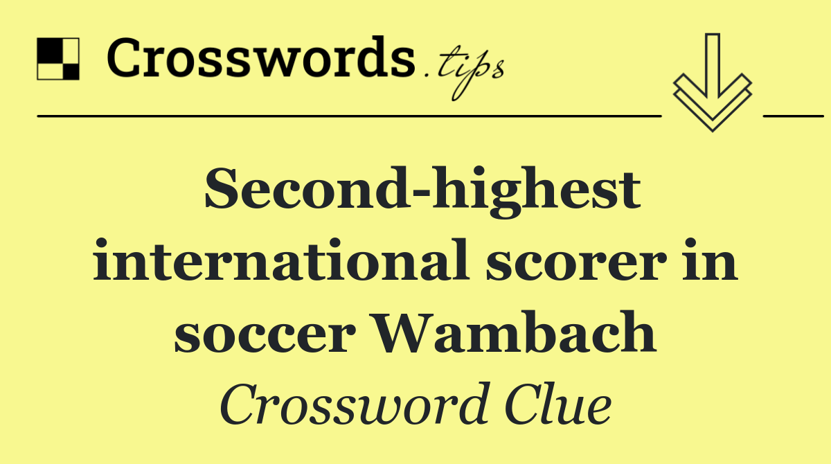 Second highest international scorer in soccer Wambach