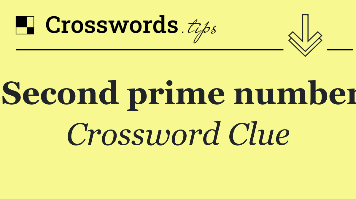 Second prime number