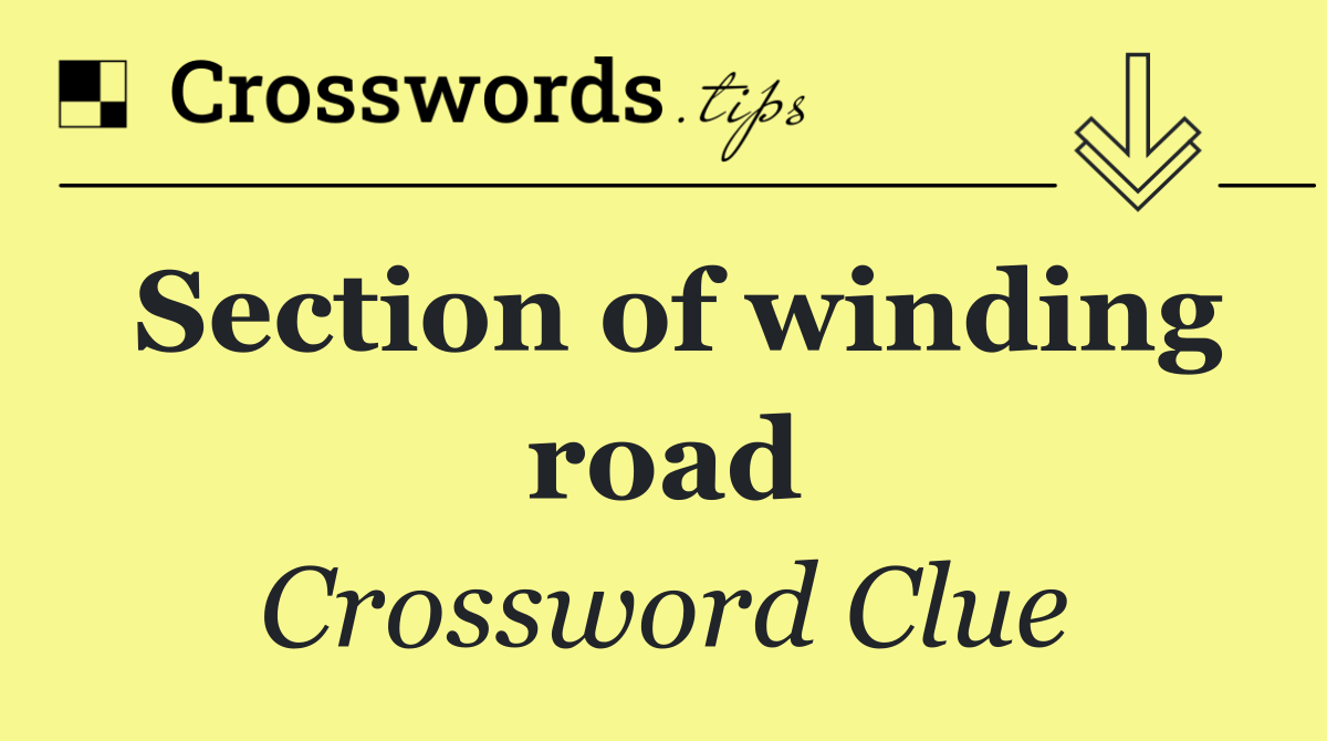 Section of winding road