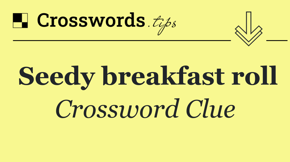 Seedy breakfast roll