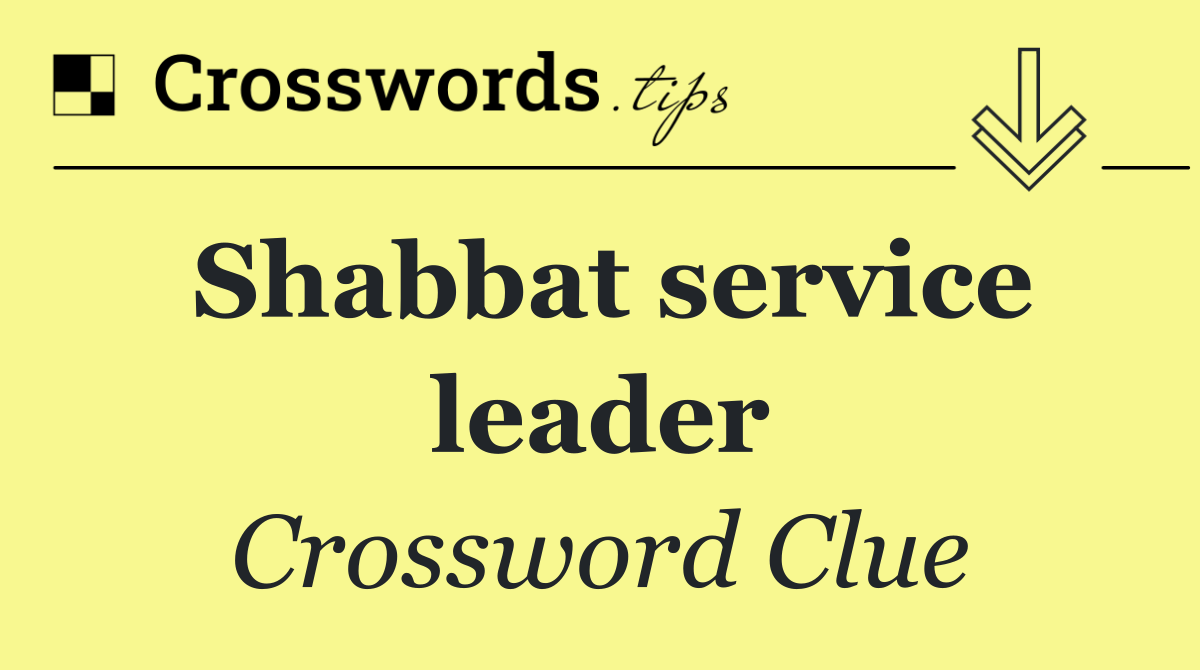 Shabbat service leader