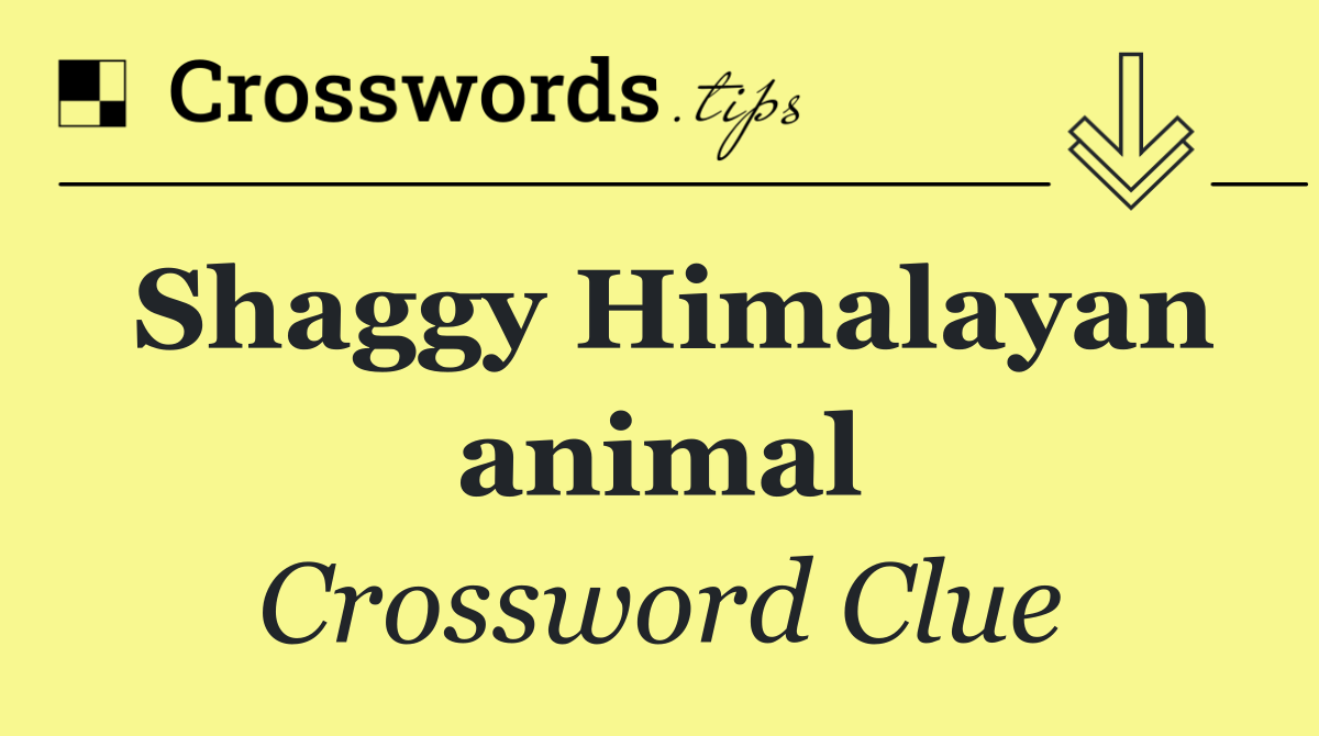 Shaggy Himalayan animal