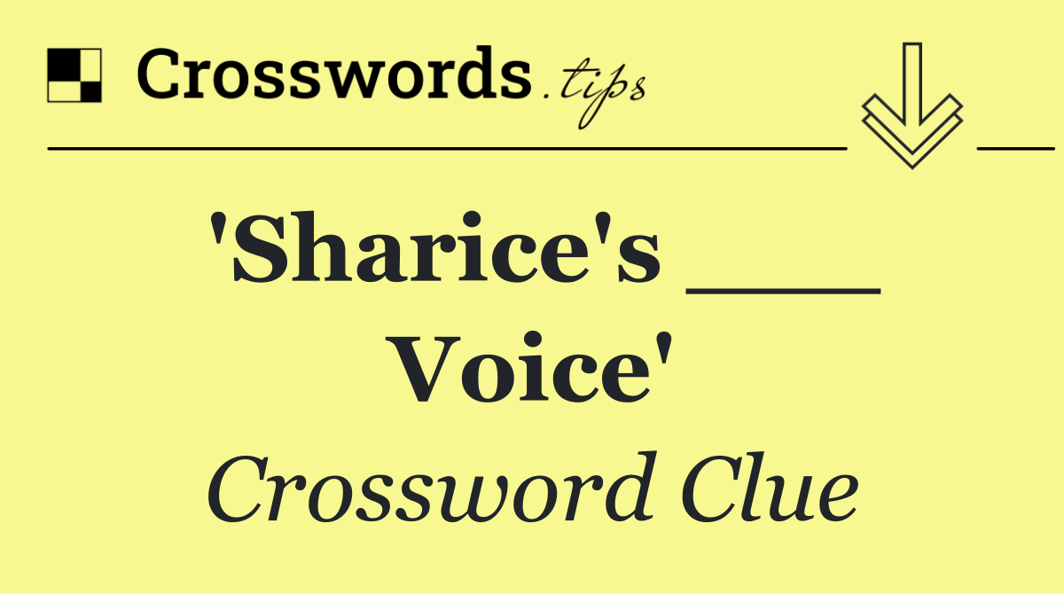 'Sharice's ___ Voice'