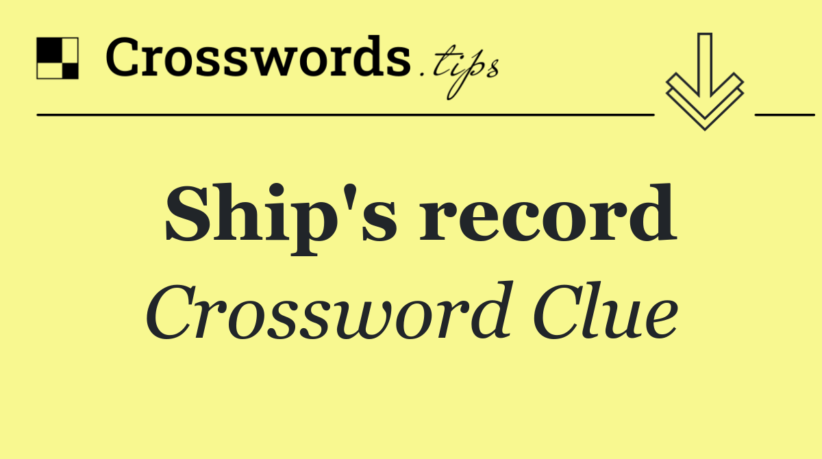 Ship's record