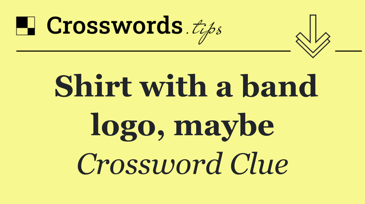 Shirt with a band logo, maybe