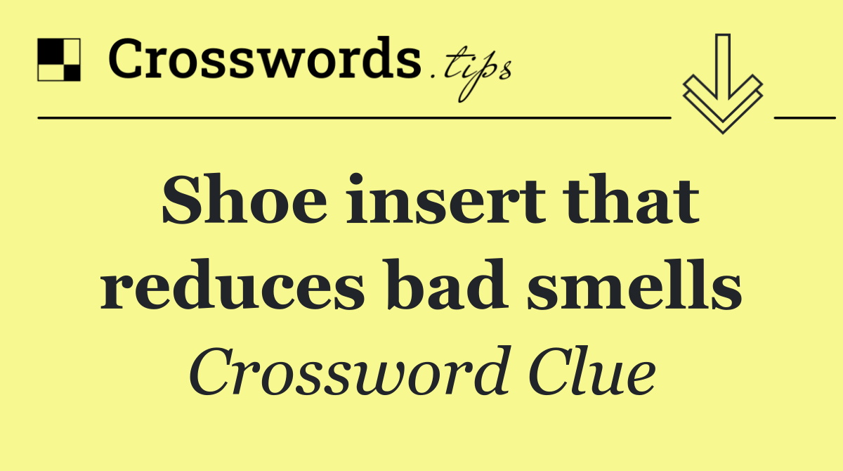 Shoe insert that reduces bad smells