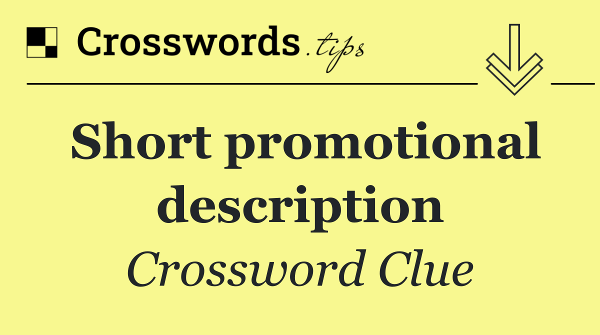 Short promotional description