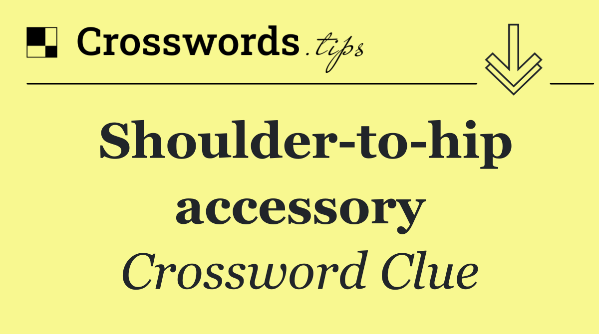 Shoulder to hip accessory