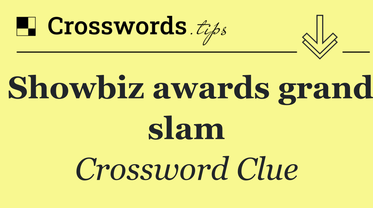 Showbiz awards grand slam