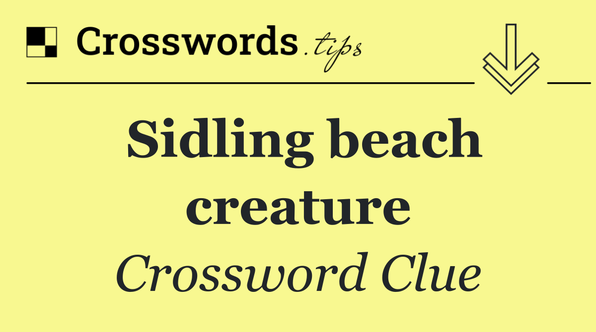 Sidling beach creature