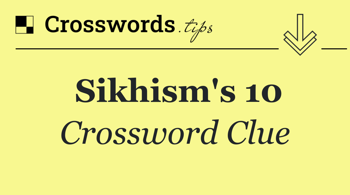 Sikhism's 10