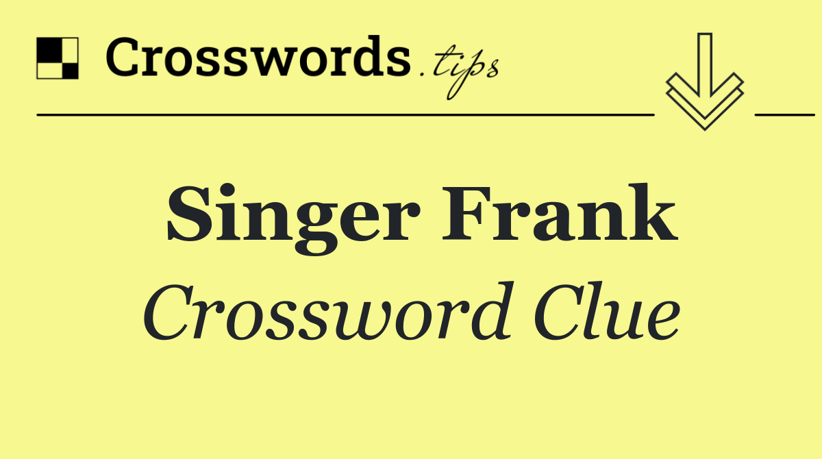 Singer Frank