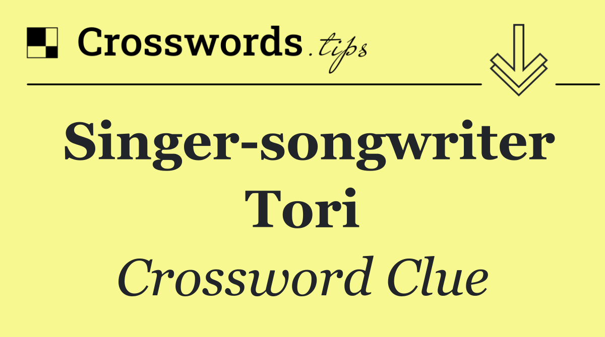 Singer songwriter Tori