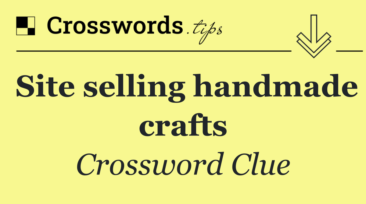 Site selling handmade crafts