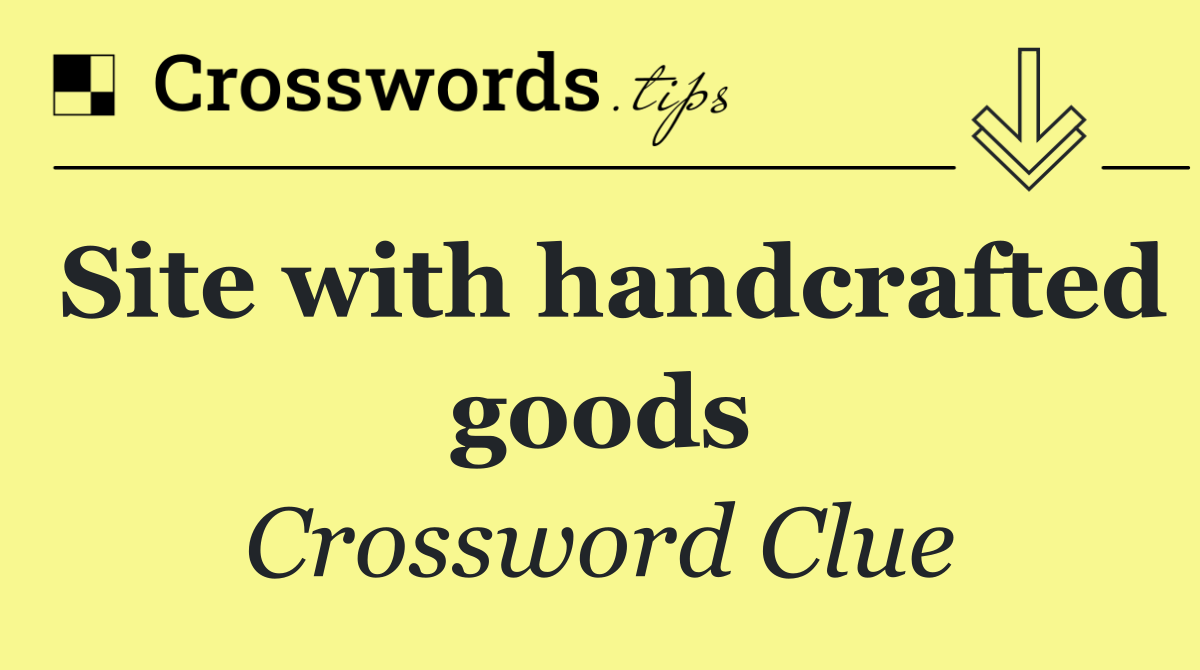 Site with handcrafted goods
